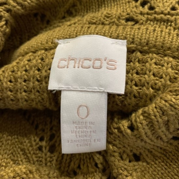 🎃 - Chico's sz 0 (sz 4) Mustard Colored Sweater - Picture 5 of 7